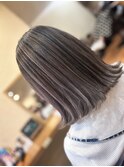 グレーパープルバレイヤージュ