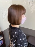 切りっぱなしボブ/エアリーロング/美髪/ピンクブラウン/観音寺市