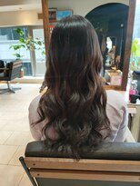 ヘアリゾート粋 ティガ 池袋店(tiga)&nbsp;ゆるふわ立体感ウェーブ/ロング/透明感カラー/ブラウン