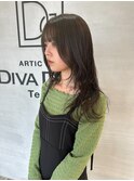 アッシュカラー・顔まわりカット・レイヤーカット【SAHO】