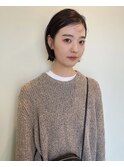 yew × うぶ毛バングのタイトボブ
