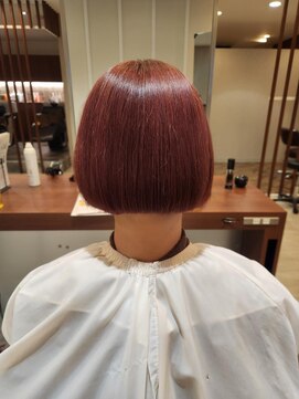 エイクス ヘア デザイン×美髪クリニック 千葉(AQs hair design) ミニボブ☆ピンク