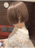 小顔ミニボブ×ミルクティーカラーで可愛く★中村大輔
