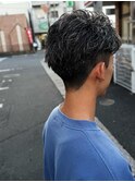 #ベリーショート#ダークアッシュ#ニュアンスパーマ#韓国マッシュ