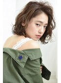 ニュアンシーラフカールボブショート マロンベージュ