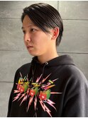 ストレート センターパート 爽やか 30代 ビジネス ツーブロック
