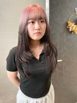 ロンドシエル 横浜(Lond ciel)&nbsp;ブリーチハイトーンホワイトピンクダブルカラーレイヤー横浜