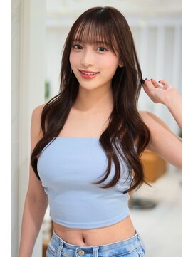 レイリー 原宿 表参道(Rayreee) ぱっつん前髪フェミニンロングレイヤーロングレイヤーカット