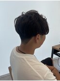 メンズツーブロック刈り上げマッシュショート