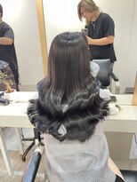 ブレンド 渋谷(BLend)&nbsp;ホワイトグレージュミニウルフデジタルパーマチェリーブラウン