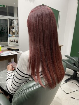 ブリーチ無しダブルカラー◎ ローズカラー