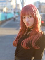 ベレッタ 楠葉店(veretta.)&nbsp;色落ちまで可愛いカラ-/コーラルレッド/ガーリーヘア/エアリー感