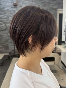 ガーデン 西川田店(garden) 宇都宮ショートボブ顔周りカット白髪ぼかしハイライト白髪染め