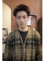 エディ(Edy)&nbsp;メンズスパイキーボックスショートブラウンンカラー眉毛カット