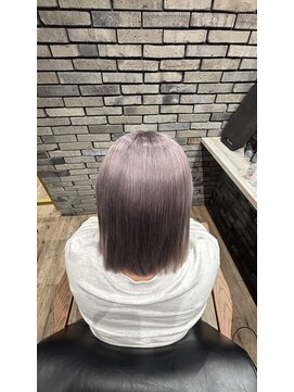 アンドリルム 梅田(&Lillme) 透明感ラベンダーグレージュボブ