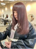 ピンクブラウンダブルカラーインナーカラーケアブリーチ