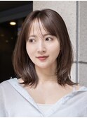 レイヤーボブ ミディアムレイヤー デジタルパーマ 前髪 小顔