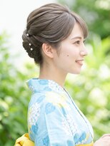 と和 巣鴨 清楚可愛い浴衣ヘアセット・パールシニヨン