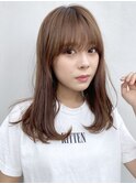 ナチュラルストレート_オリーブカラーハイライトカラー_27913