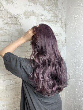 プライズ アイリス 池袋東口店(prize Iris) ダブルカラーパープルフェザーバングオルチャンヘア