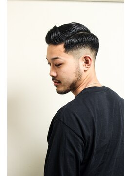 レンゲン(LENGEN) 束感刈り上げビジネス七三ツーブロックアップバング190