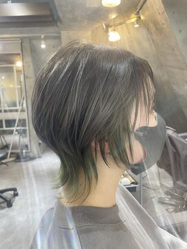 フルールバイリトル 新宿(FLEUR by little) マッシュウルフ×インナーカラー