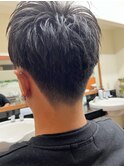 爽やかツーブロックアップバングショート