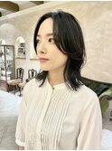 モテ髪ミディアムレイヤー/レイヤーカット/黒髪/20代30代40代