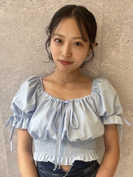 アース 三軒茶屋店(HAIR&MAKE EARTH) 三軒茶屋_レディース_セミロング_ヘアアレンジ_ヘアセット_小顔