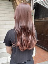 ネオリーブ チロル 横浜西口店(Neolive CiroL.)&nbsp;チェリーピンク ダブルカラー 暖色カラー　ロング