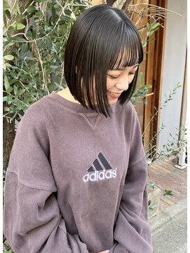 ラミエバイメルト 下北沢(lamie by melt) 花田/似合わせカット/イメチェン/フルバング/暗髪/黒髪/ボブ