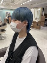 アッシュ 下北沢店(Ash)&nbsp;ブリーチ2回水色カラー