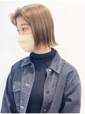 【松戸　石山】ハイトーン切りっぱなしボブ外ハネミニボブ