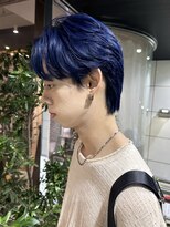 ヘアーアンドメイク ビス(HAIR&MAKE bis) ブリーチ2回~シルバーに落ちるブルーカラー【立川/沙久楽】