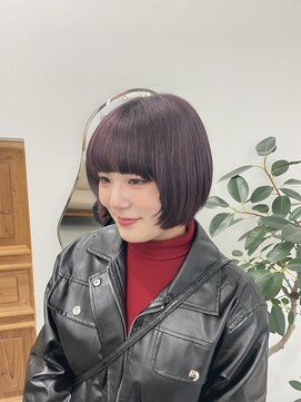 キー(kii) ラベンダーカラー/秋カラー/ボブカラー/顔まわりレイヤー