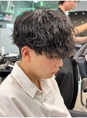 マッシュスパイラルパーマツイストスパイラル波巻きメンズ