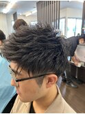 ツーブロックショート