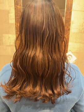 ヘアサロン アプリ(hair salon APPLI) ブリーチ無しオレンジカラー