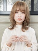 イメチェンヘア/ワイドバング/艶髪/ひし形くびれレイヤーヘア