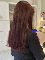 ワークスヘアー(WORKS HAIR) ブリーチなし ワインレッド