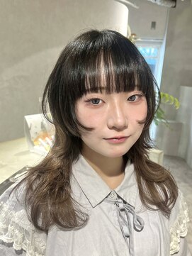 アドネ プライム(adne prime) 姫カットレイヤー/マロンベージュ/クラゲヘアー/くすみベージュ