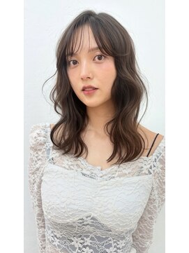 ソレイユトウキョウシブヤ(SOLEIL TOKYO shibuya) ミディアム顔まわりレイヤーシースルーバング