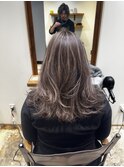 ハイライト バレイヤージュ ショート レイヤー 髪質改善