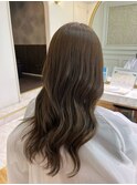 大人ガーリーダークアッシュ 似合わせミディアムレイヤーカット