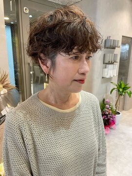 ムクコア(Muk CORE) マッシュショートくびれボブニュアンスパーマ大人可愛い川崎