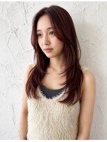 ビーワールド(B WORLD) 【藤枝】ワインレッド×大人レイヤーロング