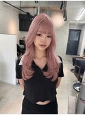 【RIENS aura】ピンクベージュ前髪ロング×リエンス