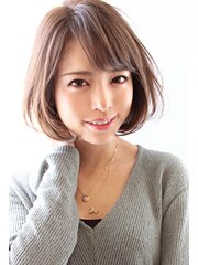 ３０代４０代に人気ワンカールボブで大人可愛く