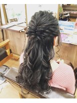 サロンド クラフト(salon de craft) 【パーティーヘアセット】編み込みハーフアップアレンジ