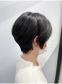小顔セミウェットウェーブピンクベージュハイライトカラー